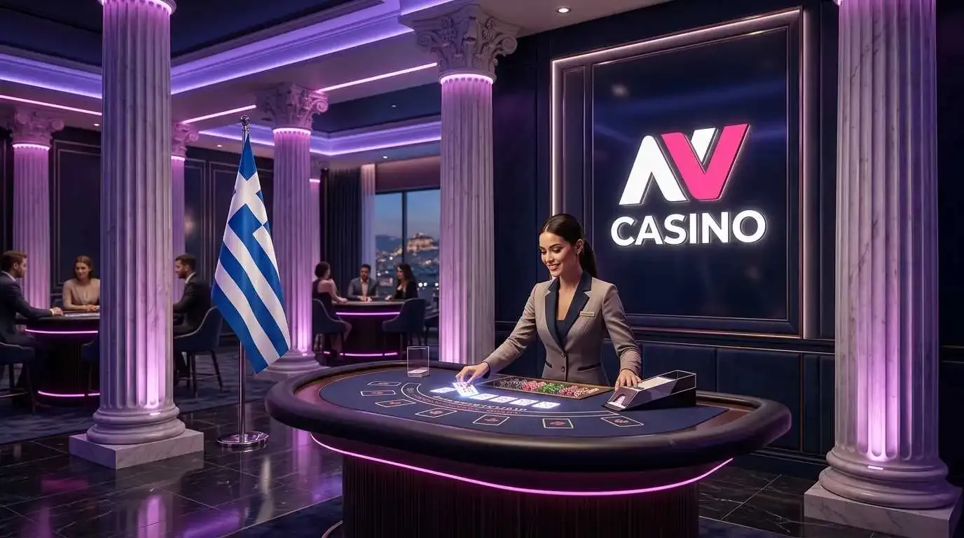 Croupier dealing glowing cards